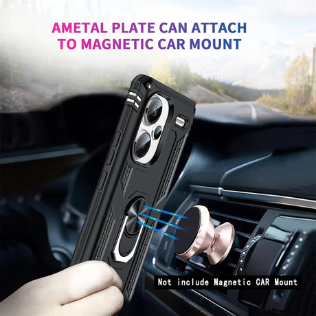 Härte getestete, stoßdämpfende Handyhülle für Xiaomi Redmi Note 13 Pro+ 5G in Schwarz