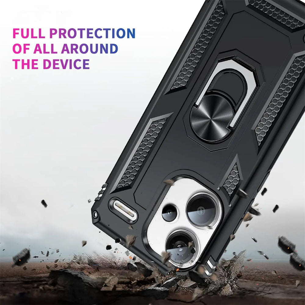 Härte getestete, stoßdämpfende Handyhülle für Xiaomi Redmi Note 13 Pro+ 5G in Schwarz