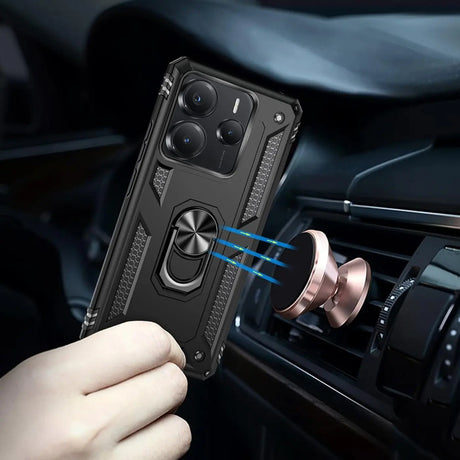 Härte getestete, stoßdämpfende Handyhülle für Xiaomi Redmi Note 14 5G in Schwarz