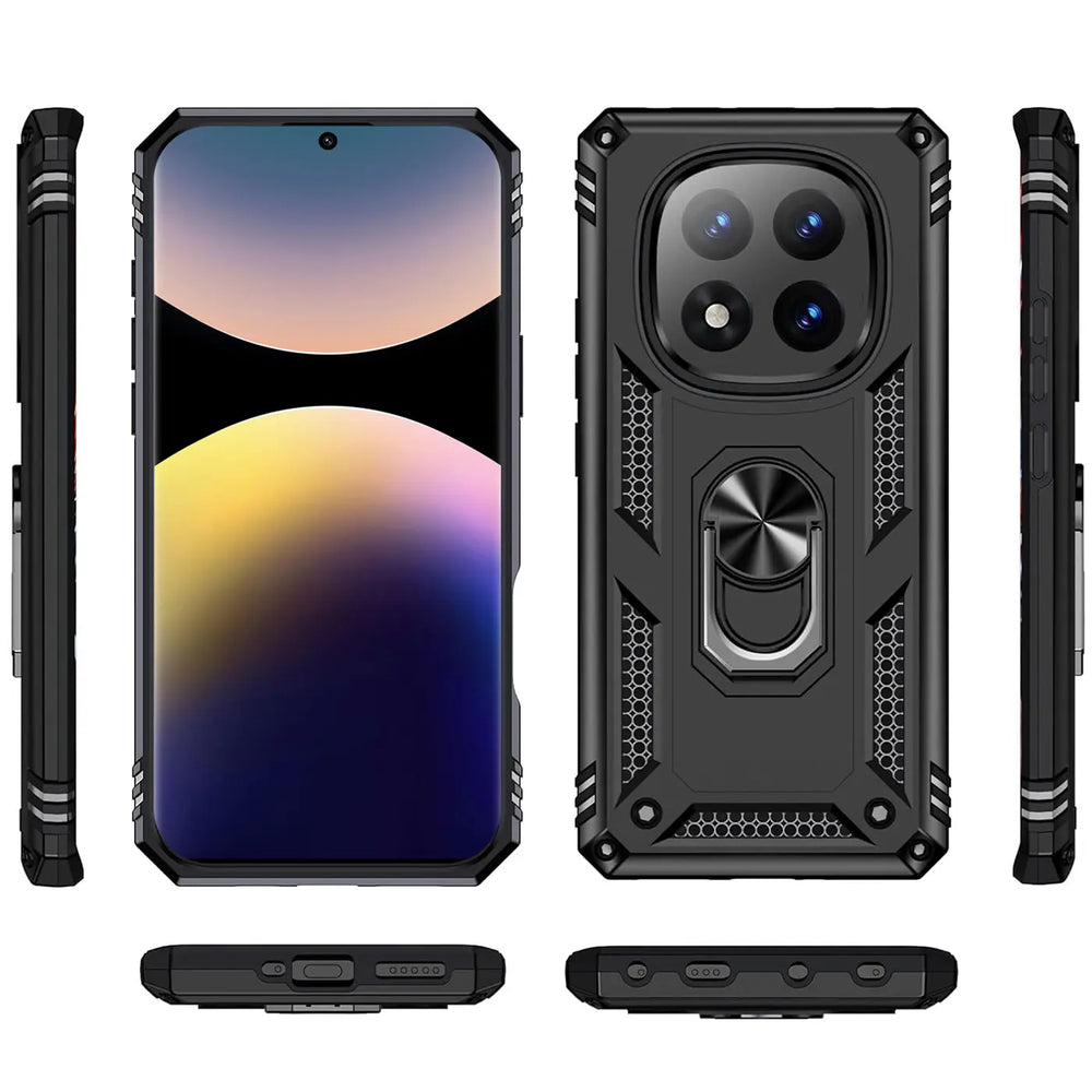 Härte getestete, stoßdämpfende Handyhülle für Xiaomi Redmi Note 14 Pro 5G in Schwarz