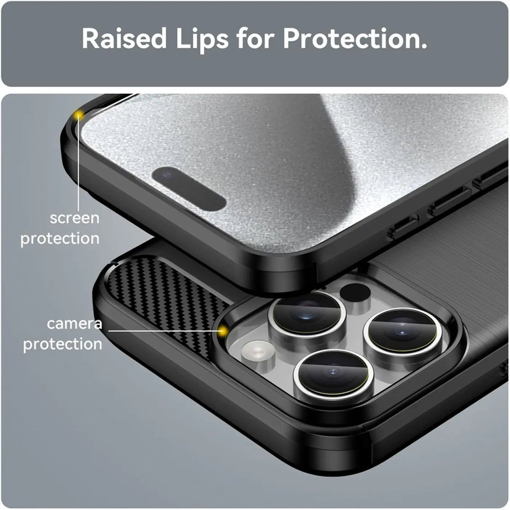 Stylische und elegante Handyhülle für iPhone 16 Pro Max in Carbonoptik