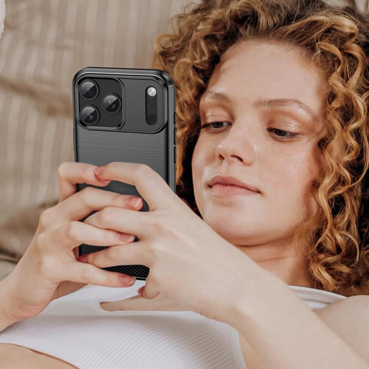 iPhone 18 Pro Max - Carbon Hülle Stoßfest