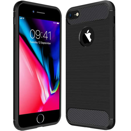 Stylische und elegante Handyhülle für iPhone 7 / 8 / SE 2 / SE 3 in Carbonoptik