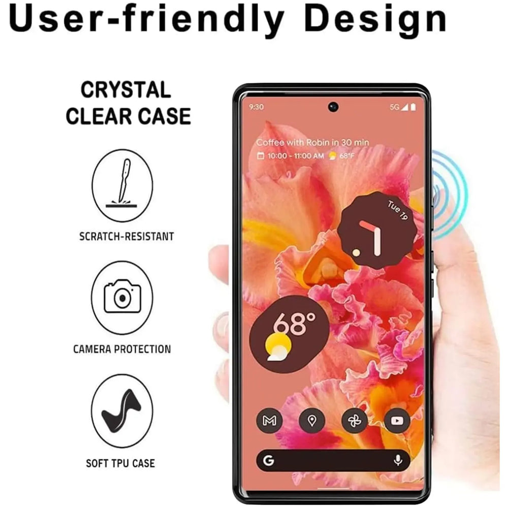 Stylische und elegante Handyhülle für Google Pixel 6 in Carbonoptik