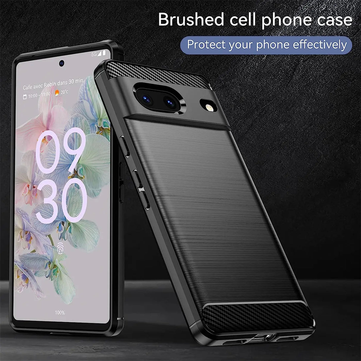 Stylische und elegante Handyhülle für Google Pixel 7 in Carbonoptik