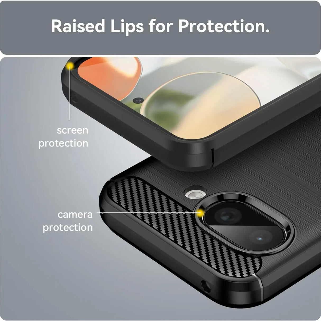 Stylische und elegante Handyhülle für Google Pixel 9a in Carbonoptik