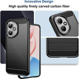 Schwarze Carbon-Hülle, Nahaufnahme, Honor 400 erkennbar