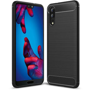 Stylische und elegante Handyhülle für Huawei P20 in Carbonoptik