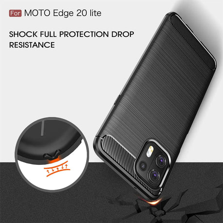 Stylische und elegante Handyhülle für Motorola Edge 20 Lite in Carbonoptik