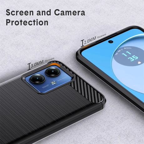 Stylische und elegante Handyhülle für Motorola Moto G14 in Carbonoptik