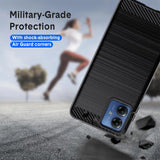 Stylische und elegante Handyhülle für Motorola Moto G14 in Carbonoptik