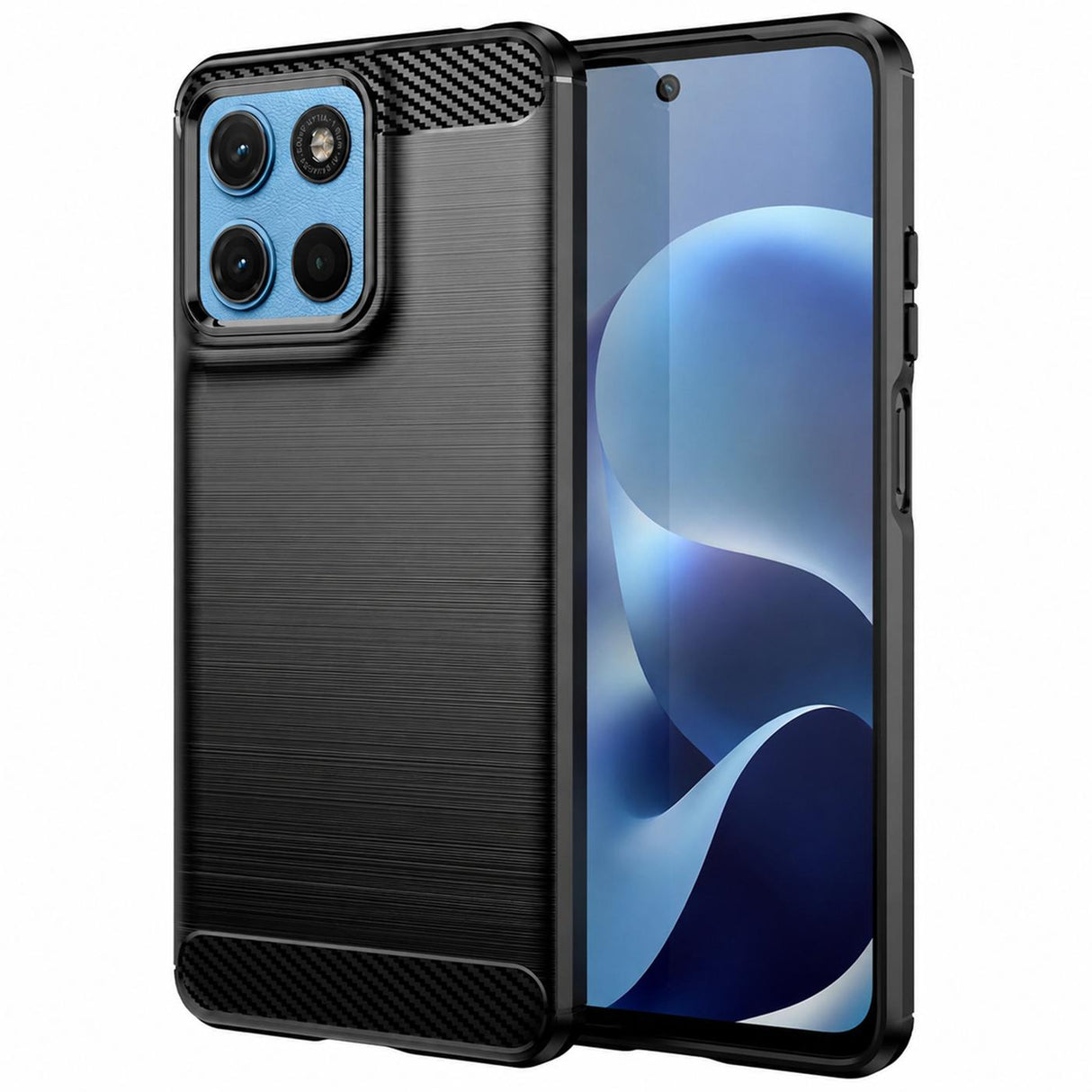 Motorola Moto G17 / G17 Power - Carbon Hülle Stoßfest