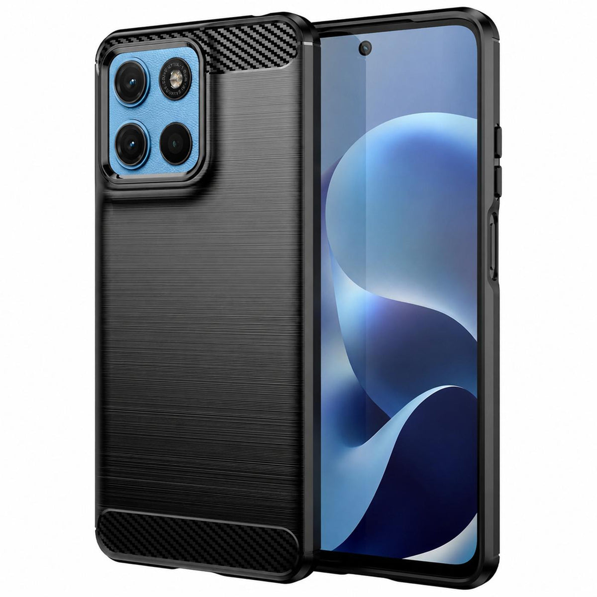 Motorola Moto G17 / G17 Power - Carbon Hülle Stoßfest