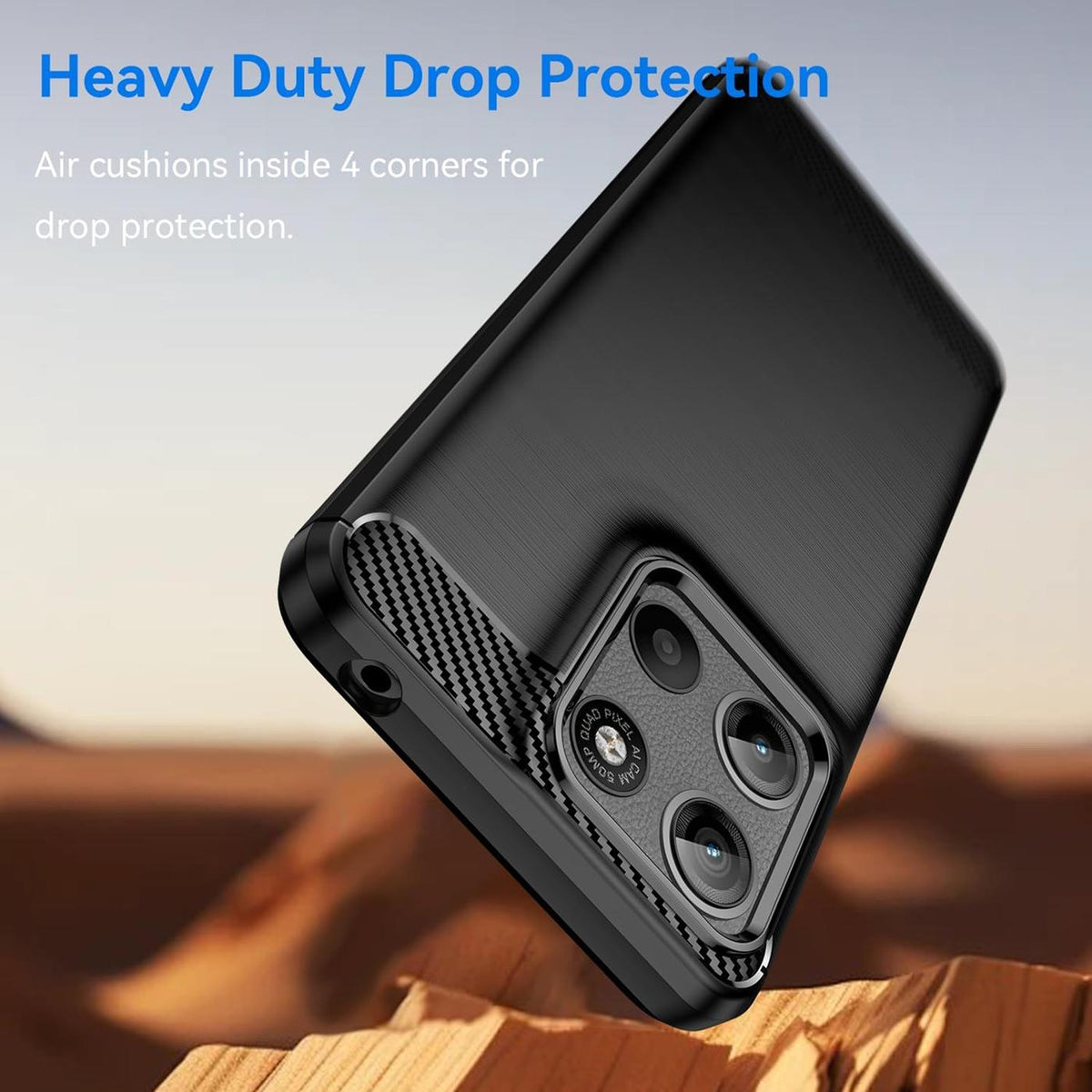 Motorola Moto G17 / G17 Power - Carbon Hülle Stoßfest