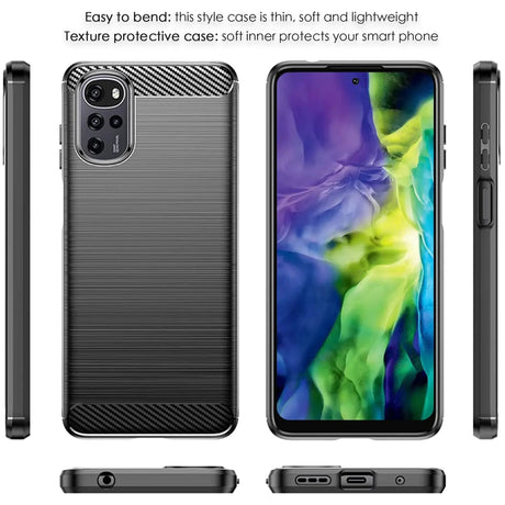 Stylische und elegante Handyhülle für Motorola Moto G22 in Carbonoptik