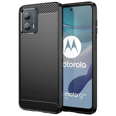 Stylische und elegante Handyhülle für Motorola Moto G53 5G in Carbonoptik