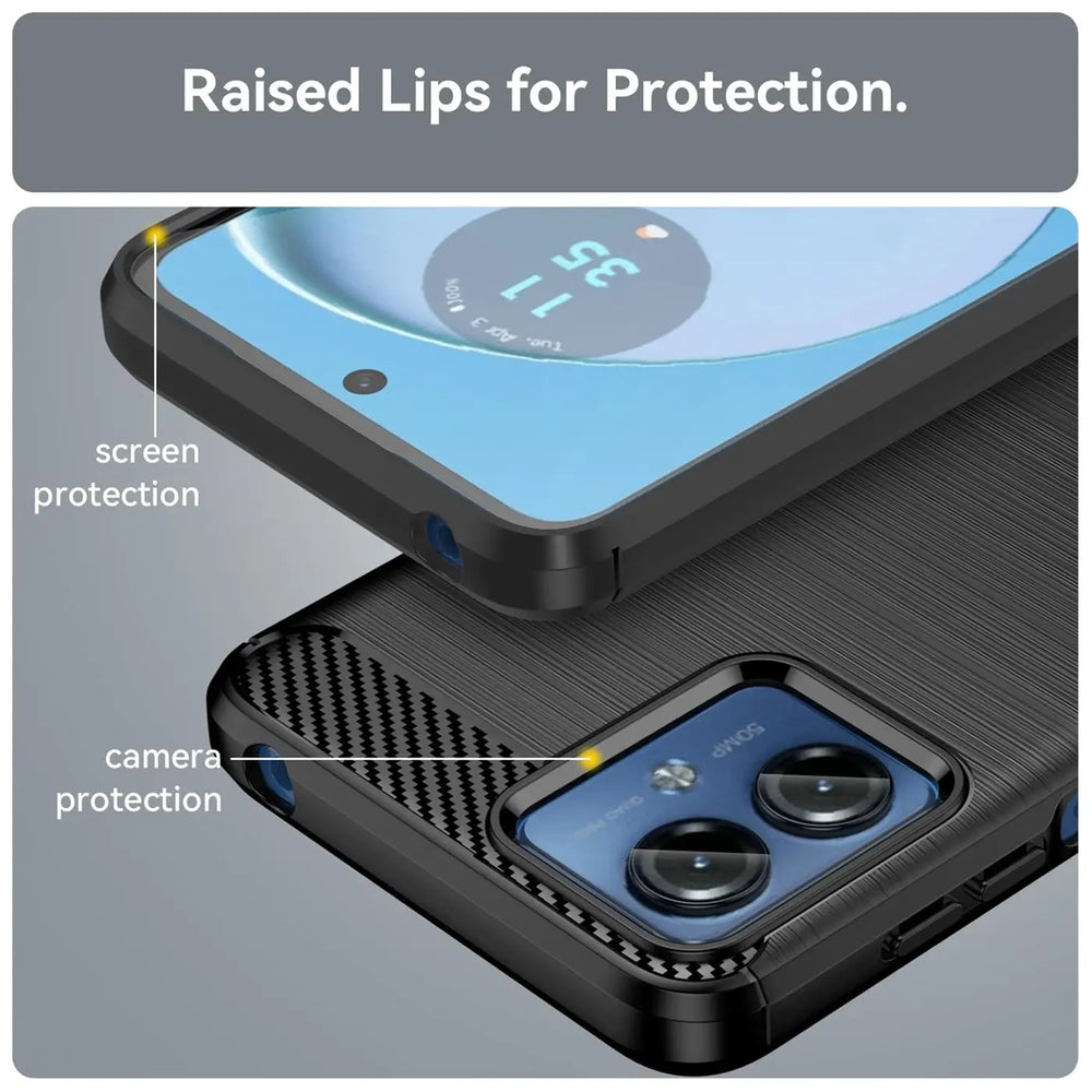 Stylische und elegante Handyhülle für Motorola Moto G54 5G in Carbonoptik