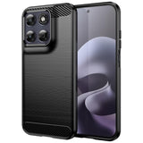 Motorola Moto G67 / G77 - Carbon Hülle Stoßfest