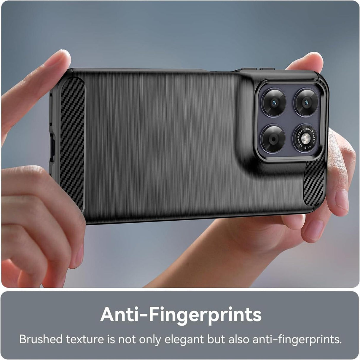 Motorola Moto G67 / G77 - Carbon Hülle Stoßfest