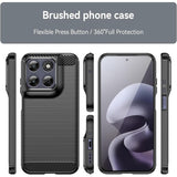Motorola Moto G67 / G77 - Carbon Hülle Stoßfest