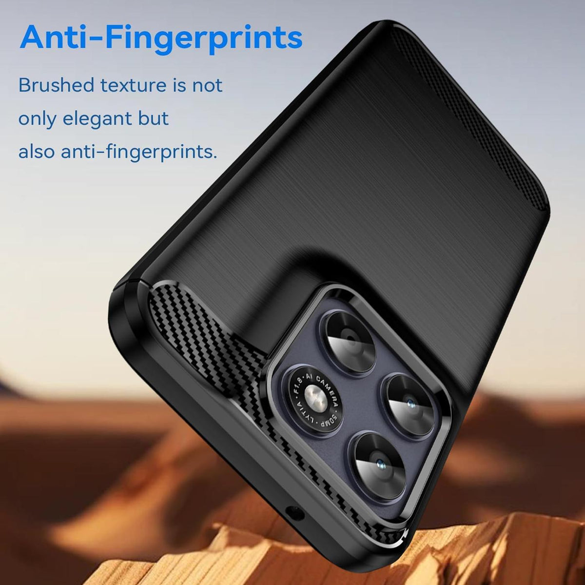 Motorola Moto G67 / G77 - Carbon Hülle Stoßfest