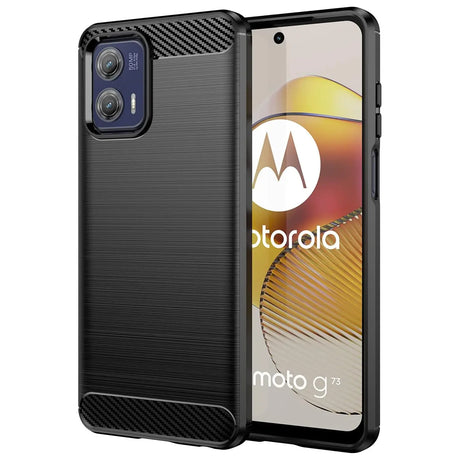 Stylische und elegante Handyhülle für Motorola Moto G73 5G in Carbonoptik