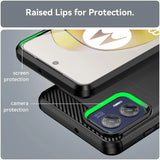 Stylische und elegante Handyhülle für Motorola Moto G73 5G in Carbonoptik