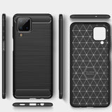 Stylische und elegante Handyhülle für Samsung Galaxy A12 / M12 in Carbonoptik
