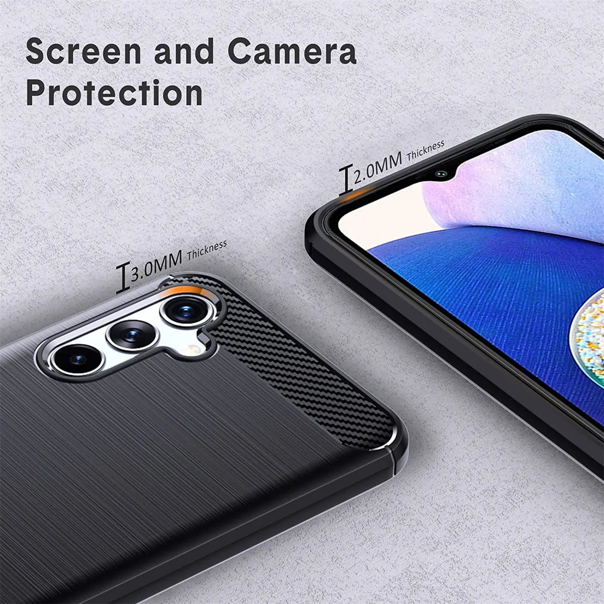 Stylische und elegante Handyhülle für Samsung Galaxy A14 4G / 5G in Carbonoptik