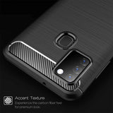 Stylische und elegante Handyhülle für Samsung Galaxy A21s in Carbonoptik