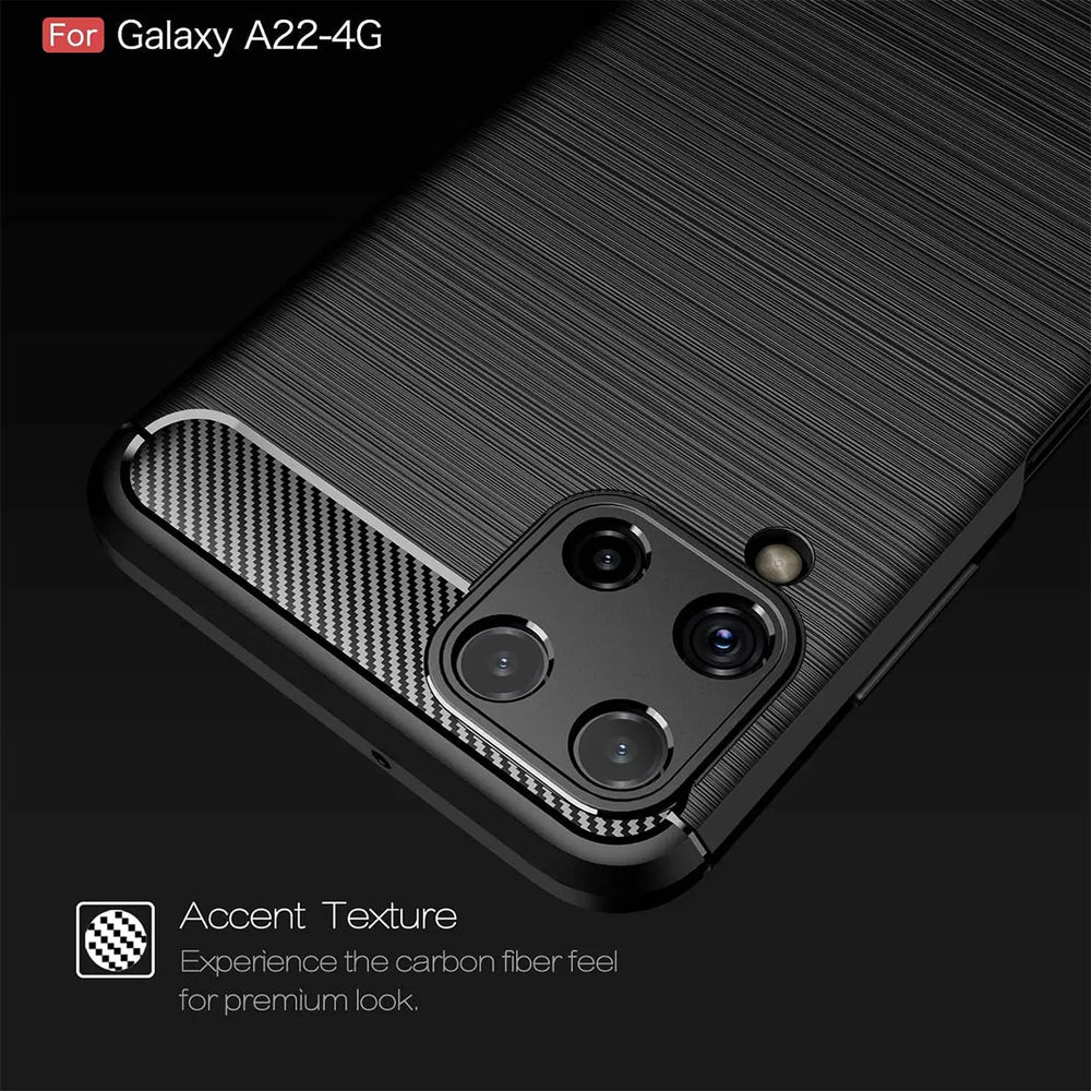 Stylische und elegante Handyhülle für Samsung Galaxy A22 4G / M32 / M22 in Carbonoptik