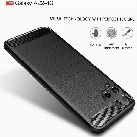 Stylische und elegante Handyhülle für Samsung Galaxy A22 4G / M32 / M22 in Carbonoptik