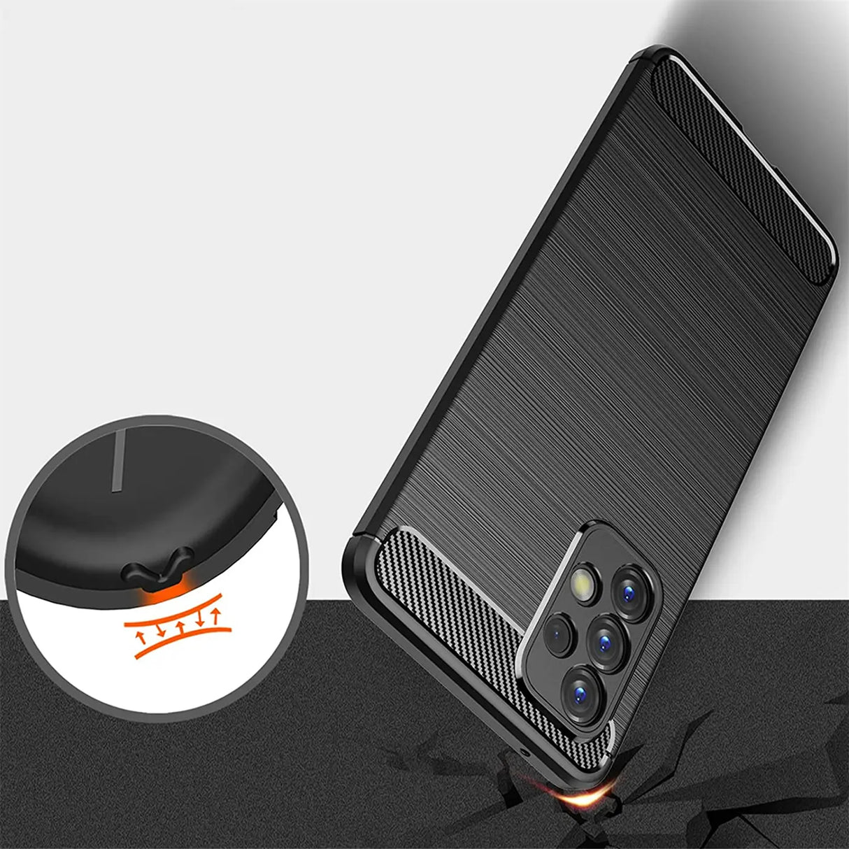 Stylische und elegante Handyhülle für Samsung Galaxy A33 5G in Carbonoptik