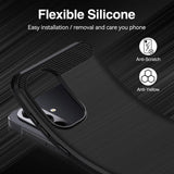 Schwarze Carbon-Hülle auf Samsung Galaxy A37 5G, Seitenansicht.