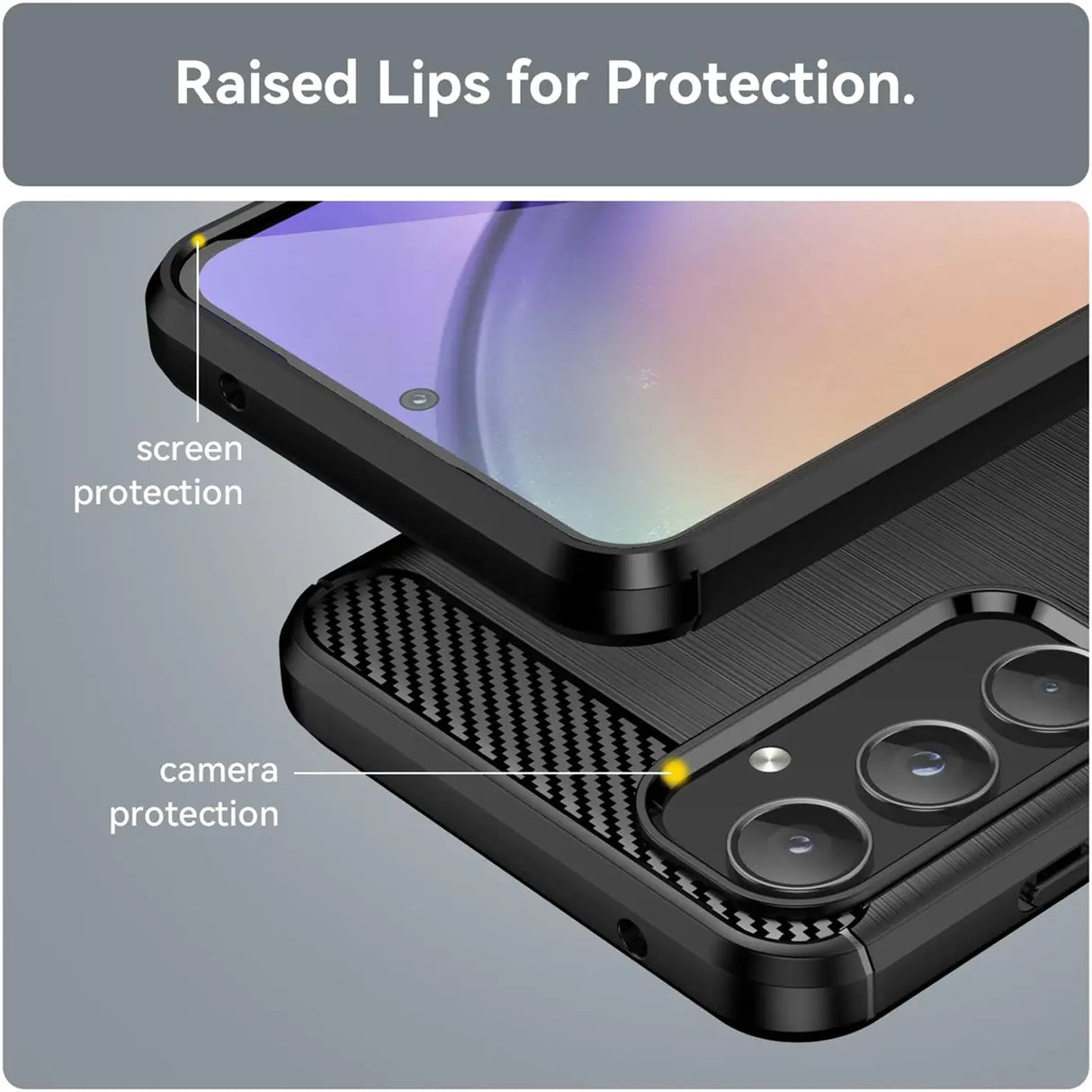 Stylische und elegante Handyhülle für Samsung Galaxy A55 5G in Carbonoptik