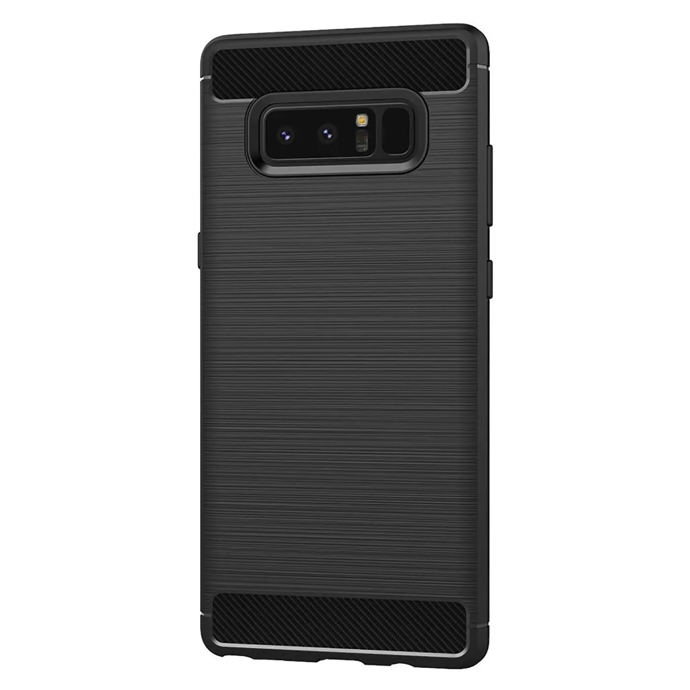 Schwarze Carbon-Hülle für Samsung Galaxy Note 8, Rückansicht, gebürstetes Material