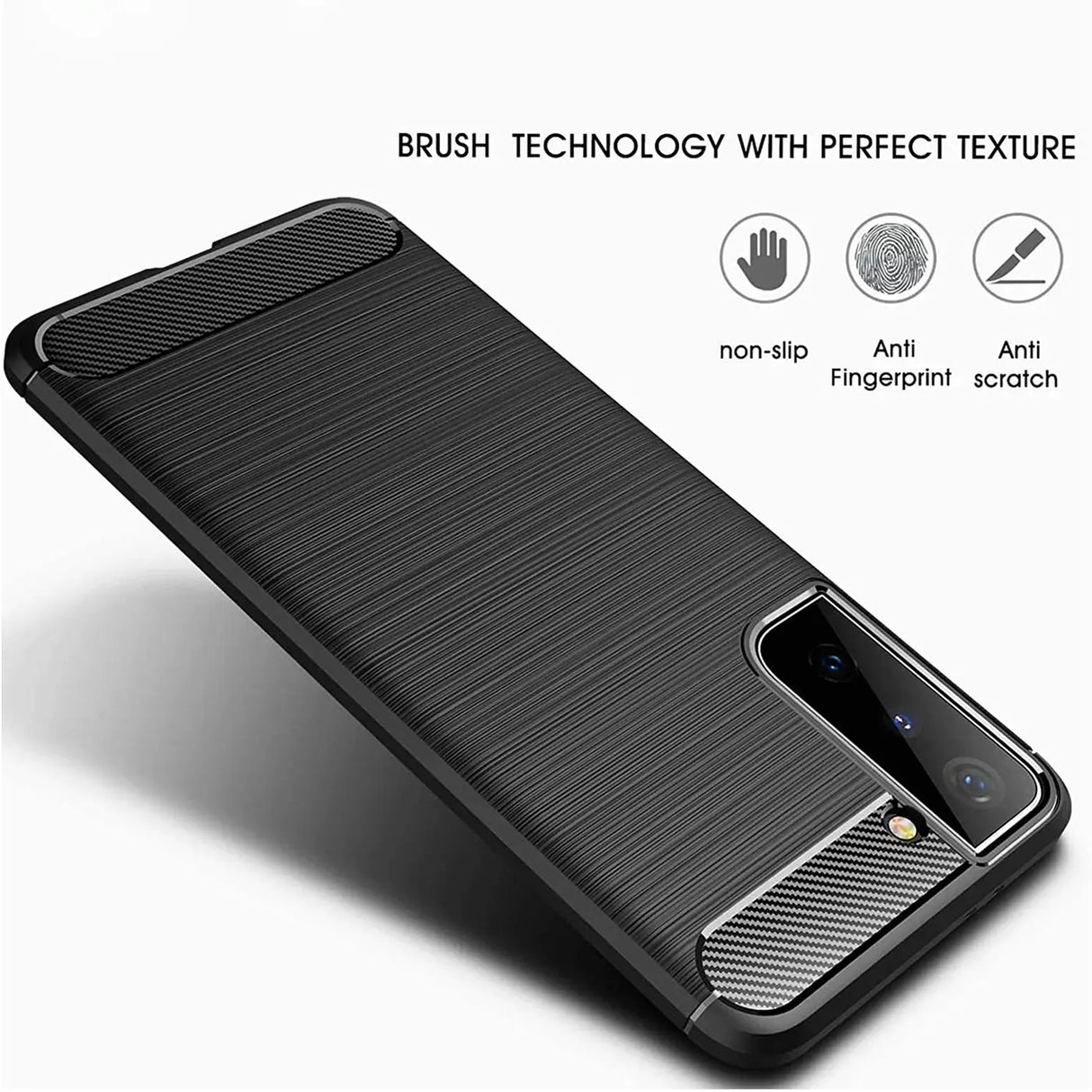 Stylische und elegante Handyhülle für Samsung Galaxy S21 in Carbonoptik