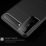 Stylische und elegante Handyhülle für Samsung Galaxy S21 in Carbonoptik
