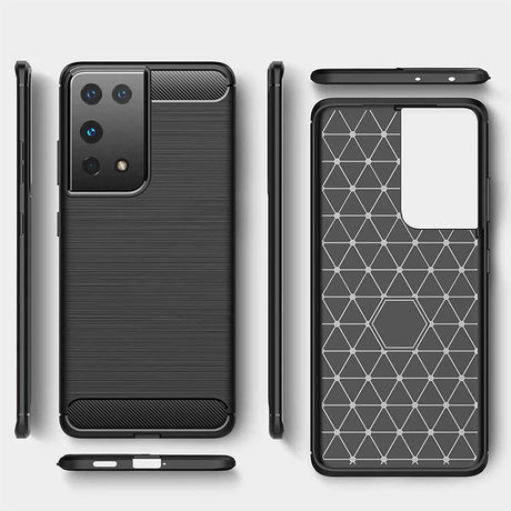 Stylische und elegante Handyhülle für Samsung Galaxy S21 Ultra in Carbonoptik