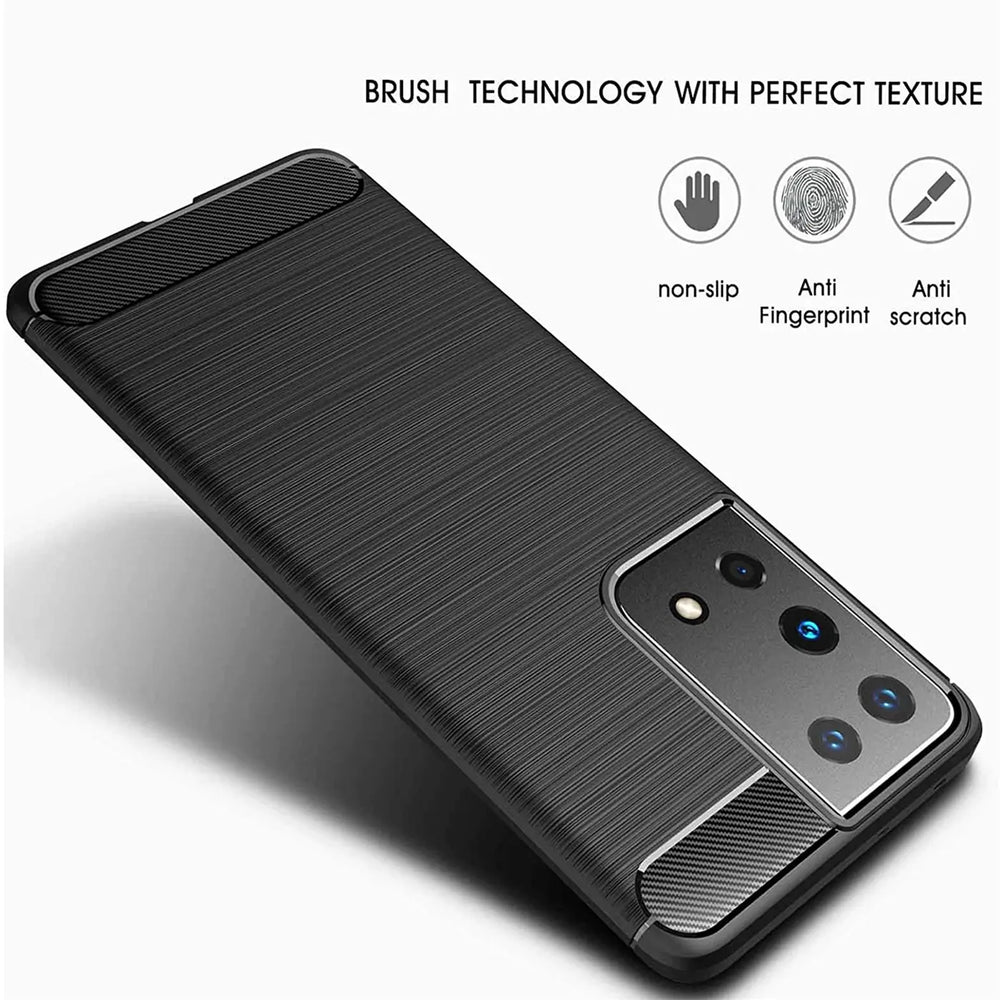 Stylische und elegante Handyhülle für Samsung Galaxy S21 Ultra in Carbonoptik