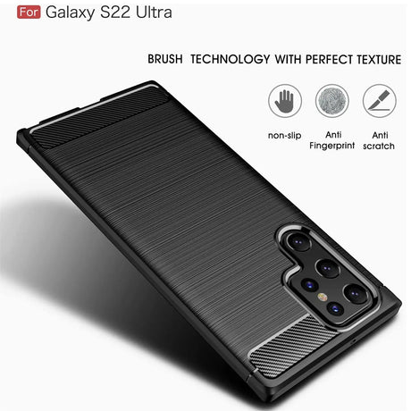 Stylische und elegante Handyhülle für Samsung Galaxy S22 Ultra in Carbonoptik
