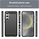 Stylische und elegante Handyhülle für Samsung Galaxy S24 FE in Carbonoptik
