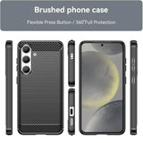 Stylische und elegante Handyhülle für Samsung Galaxy S24 in Carbonoptik