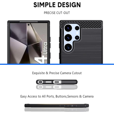 Stylische und elegante Handyhülle für Samsung Galaxy S24 Ultra in Carbonoptik