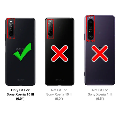 Stylische und elegante Handyhülle für Sony Xperia 10 III in Carbonoptik