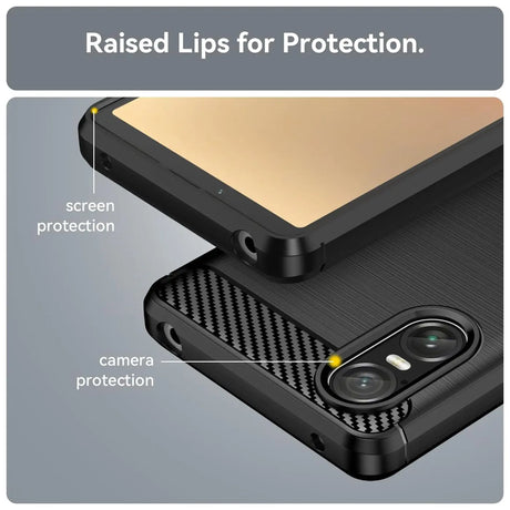 Stylische und elegante Handyhülle für Sony Xperia 10 VI in Carbonoptik