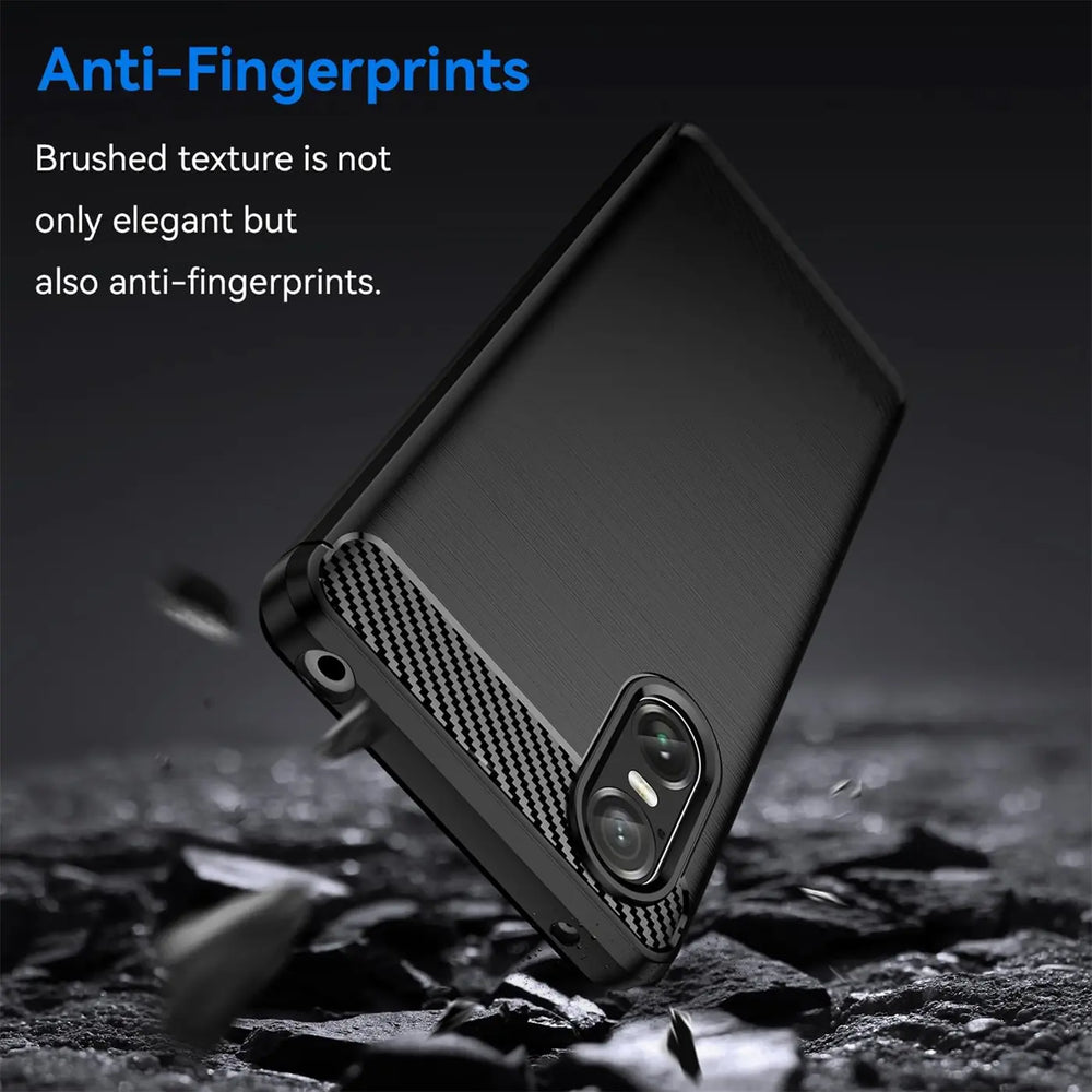 Stylische und elegante Handyhülle für Sony Xperia 10 VI in Carbonoptik