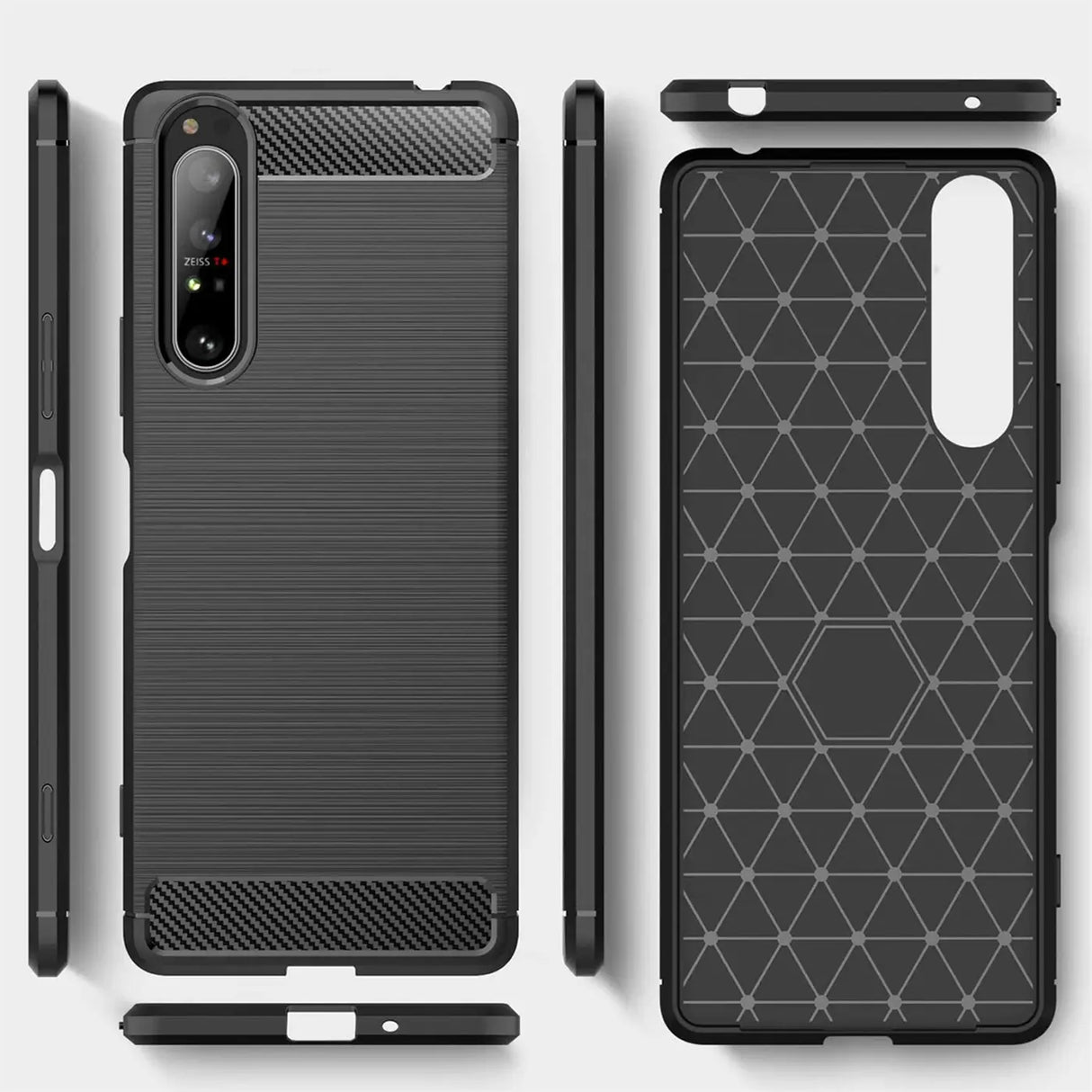 Stylische und elegante Handyhülle für Sony Xperia 1 III in Carbonoptik