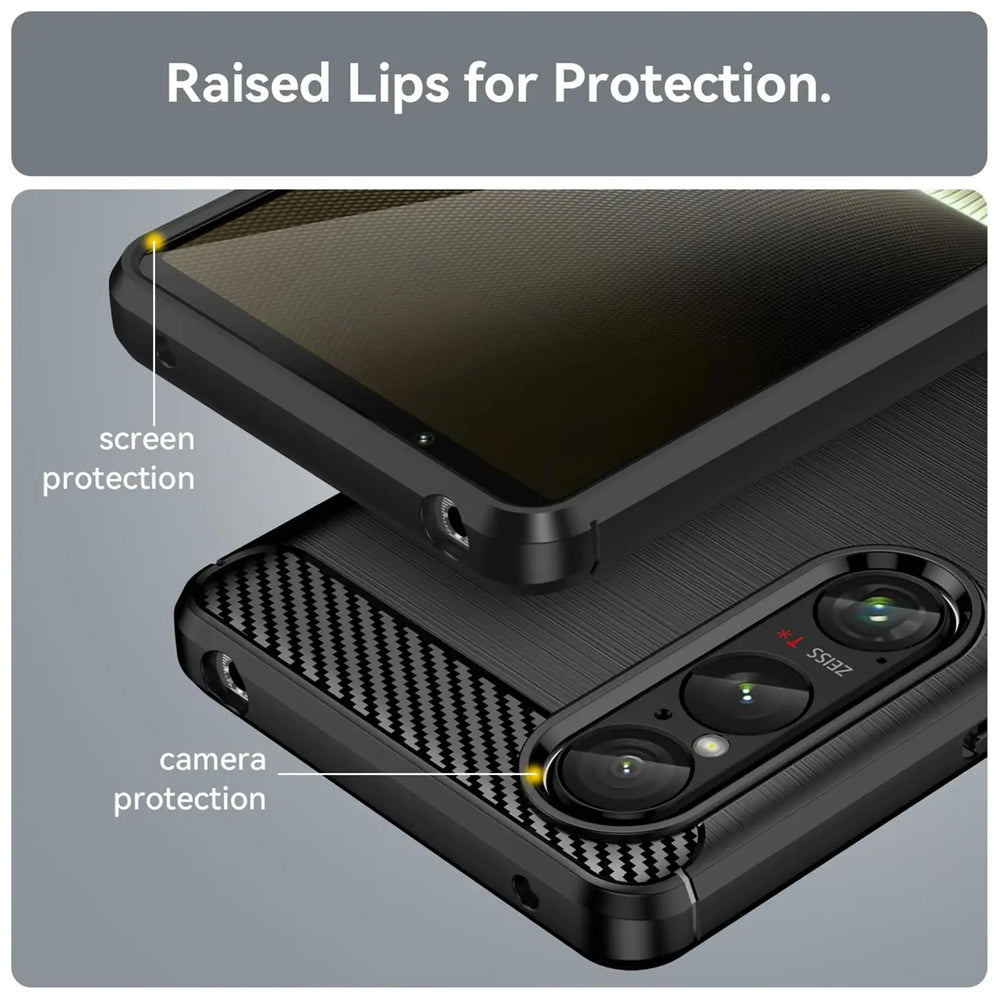 Stylische und elegante Handyhülle für Sony Xperia 1 VI in Carbonoptik