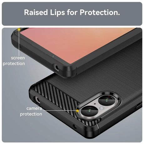 Stylische und elegante Handyhülle für Sony 5 V in Carbonoptik